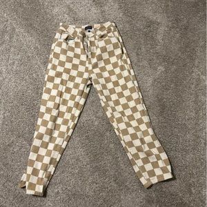 Checkered jeans